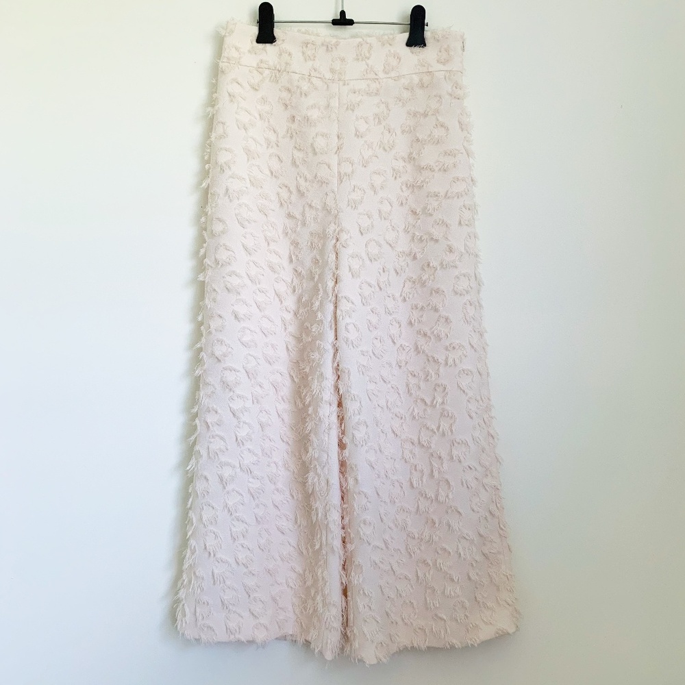 ZARA Woman High-Waisted Textured Pants